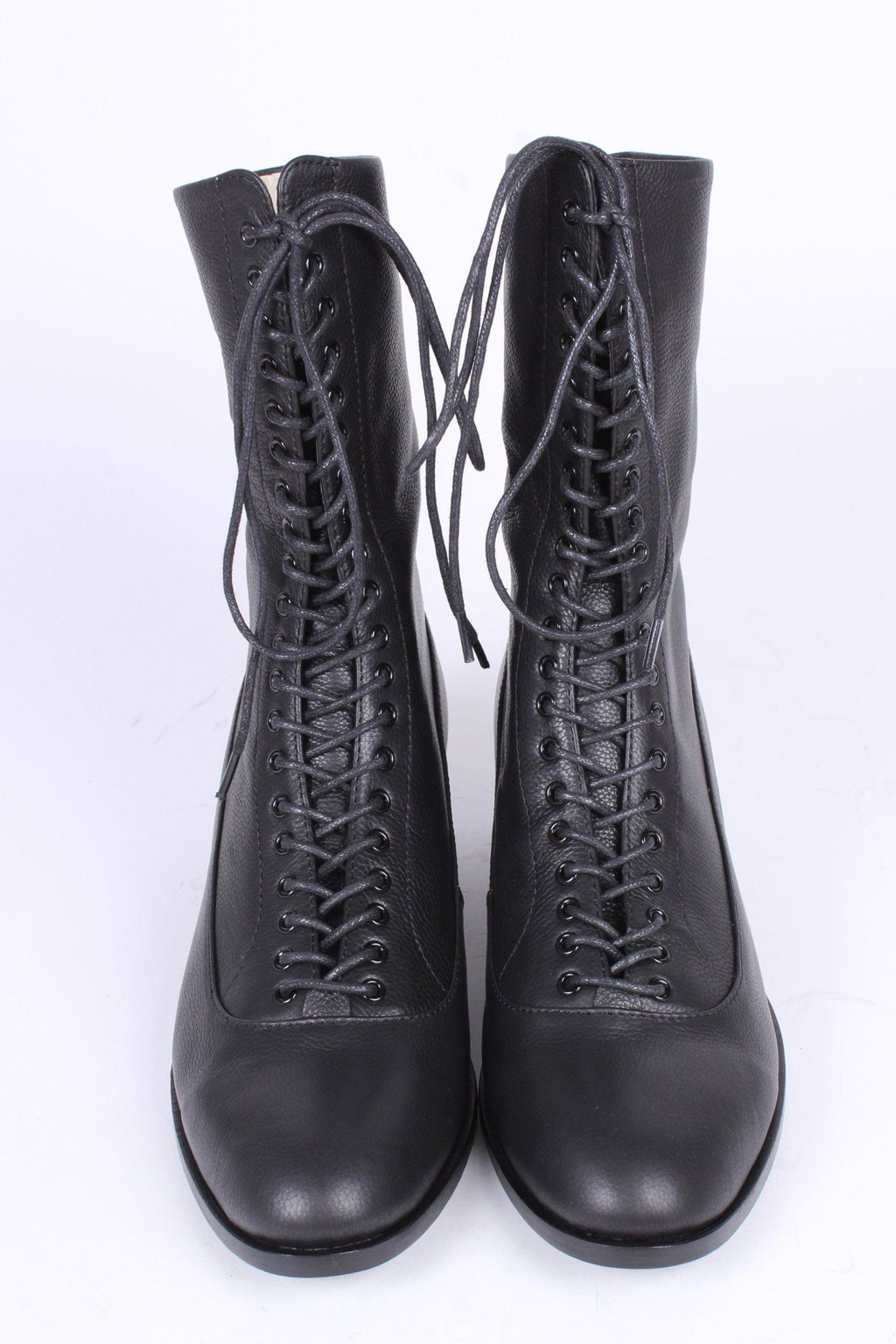 1910s Everyday Lace-up Boots - Black - Ruth