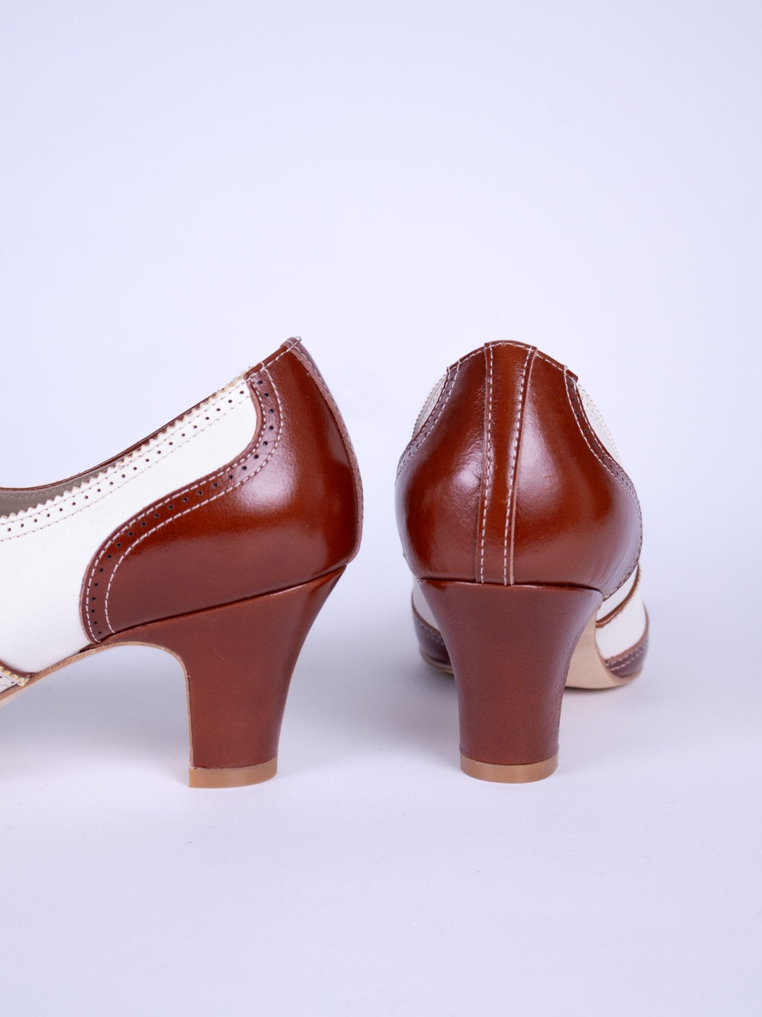 1920s Classic Everyday Pumps - Cream - Frances
