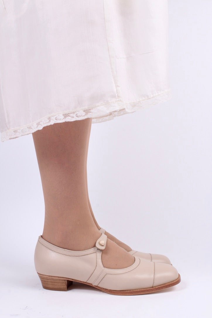 1920s everyday shoe - Cream - Ruby