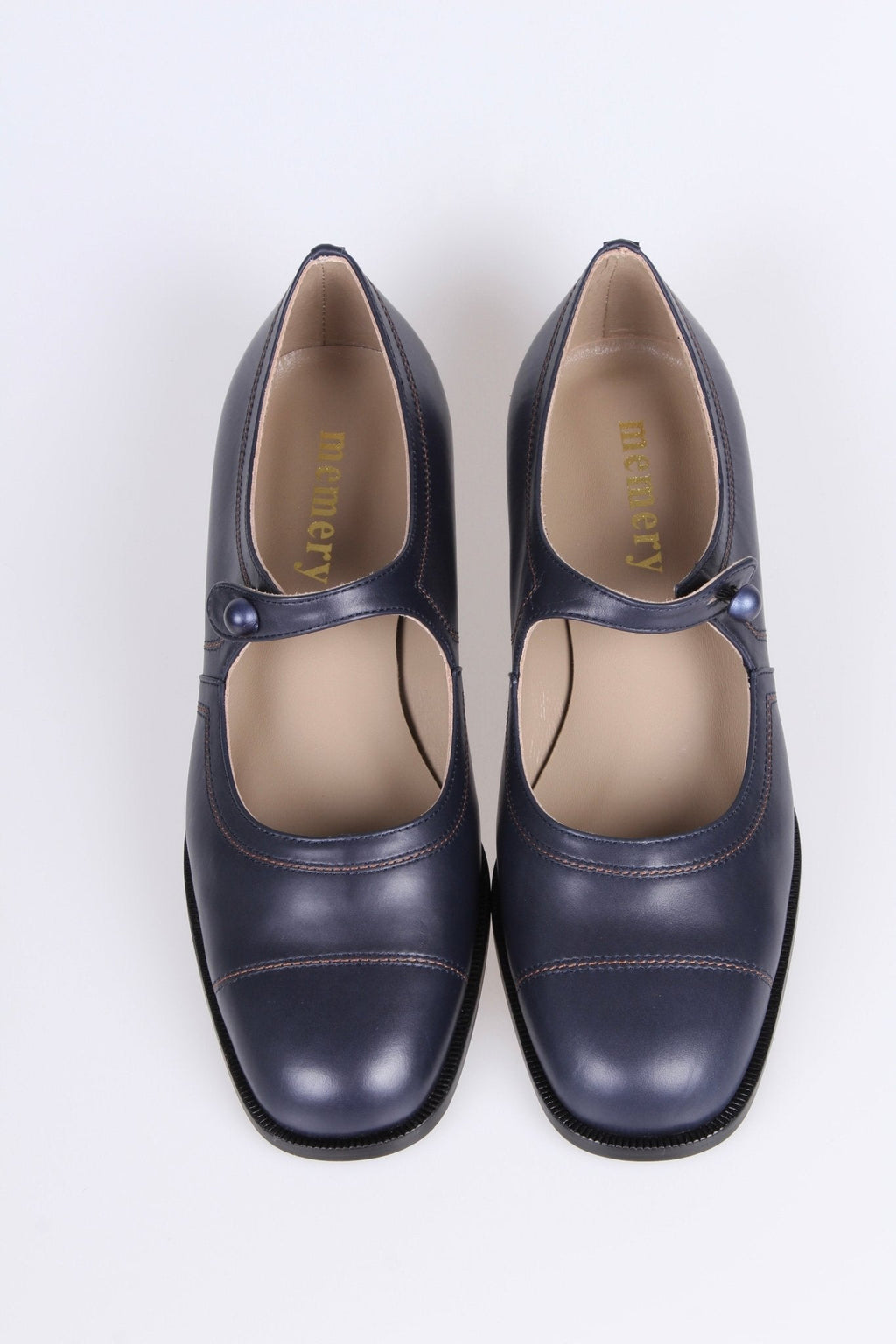 1920s everyday shoe - Navy Blue - Ruby