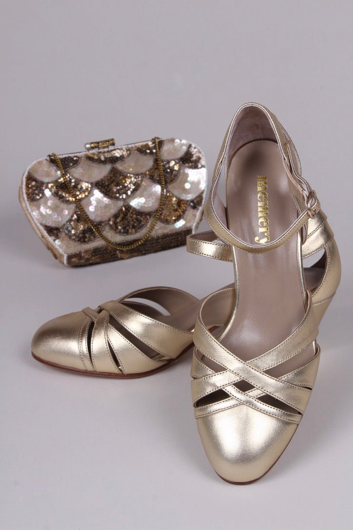 1930s Evening sandal - Gold - Marlene