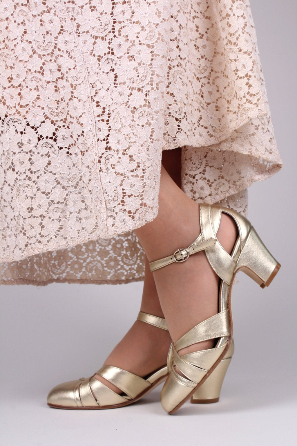 1930s Evening sandal - Gold - Marlene