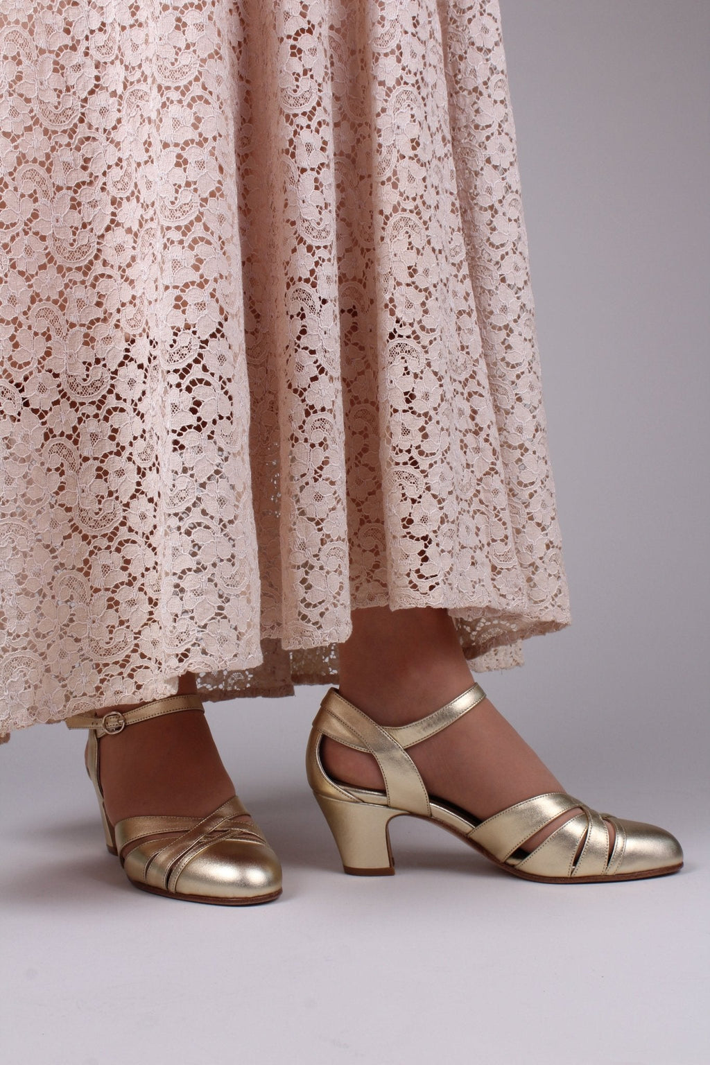 1930s Evening sandal - Gold - Marlene