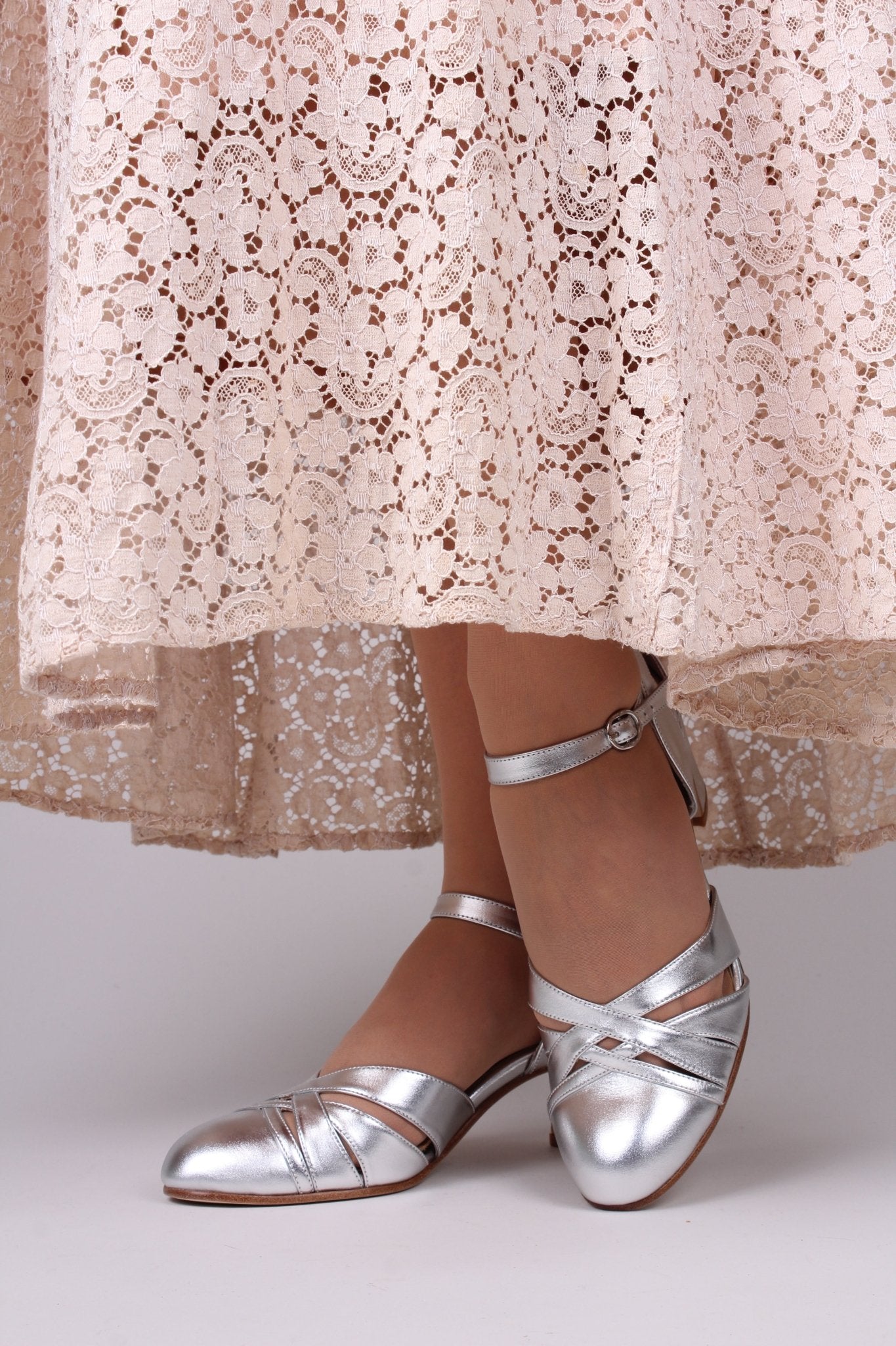 1930s Evening sandal - Silver - Marlene