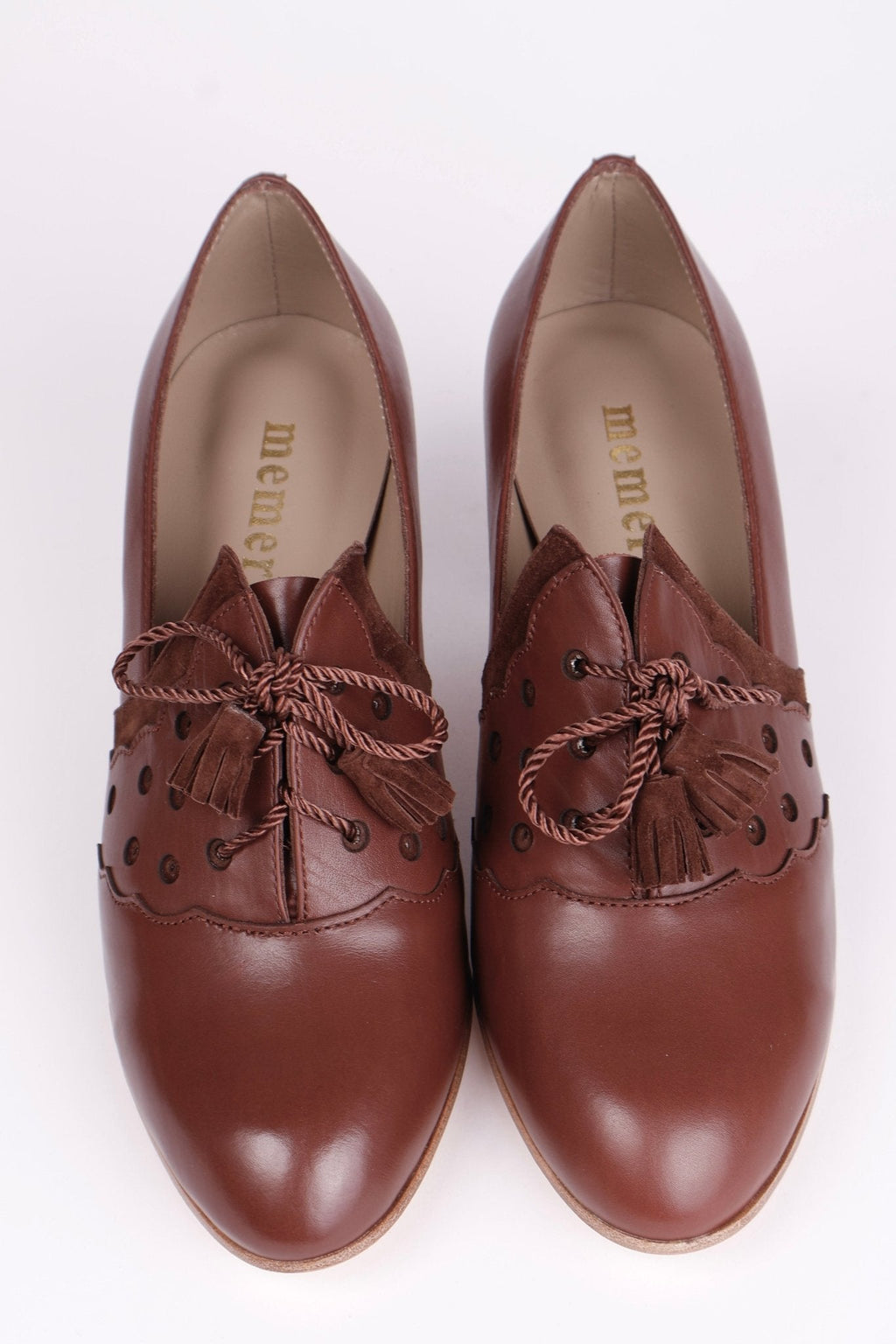 1930s everyday Oxford heels with tassels - Brown - Mildred