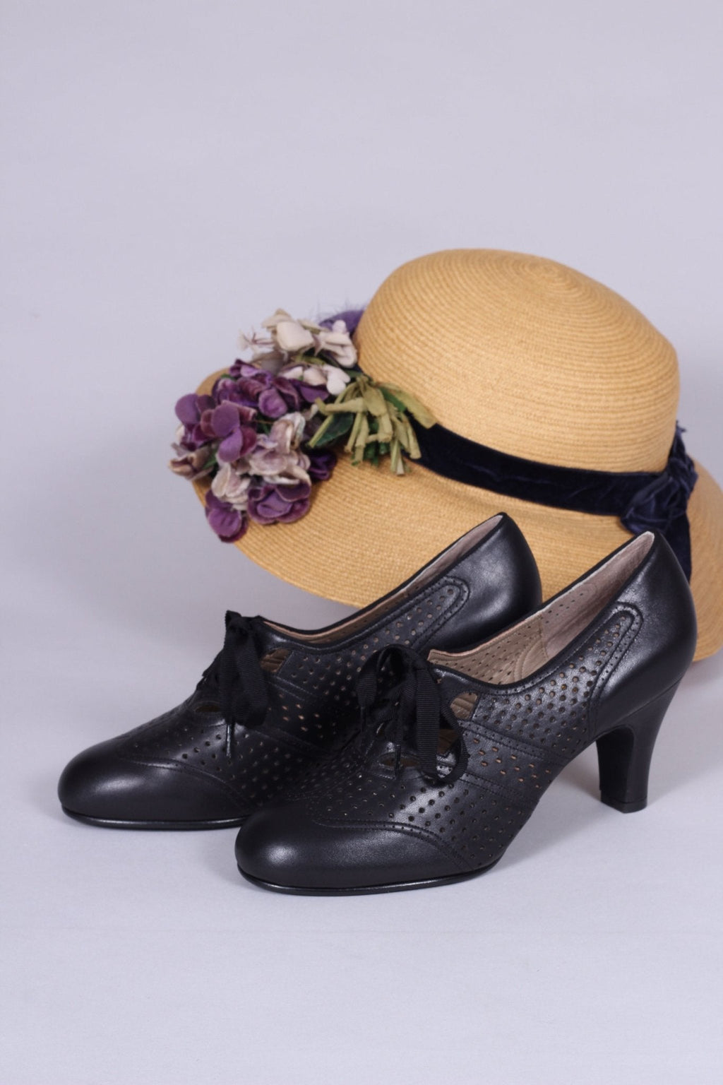 Early 1930s oxford high heels- Black - Marie