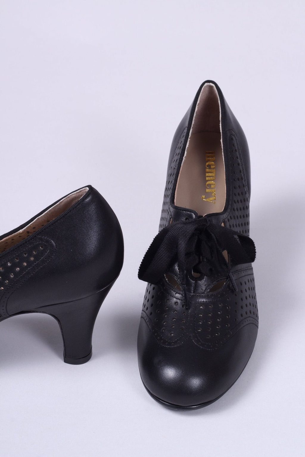 Early 1930s oxford high heels- Black - Marie