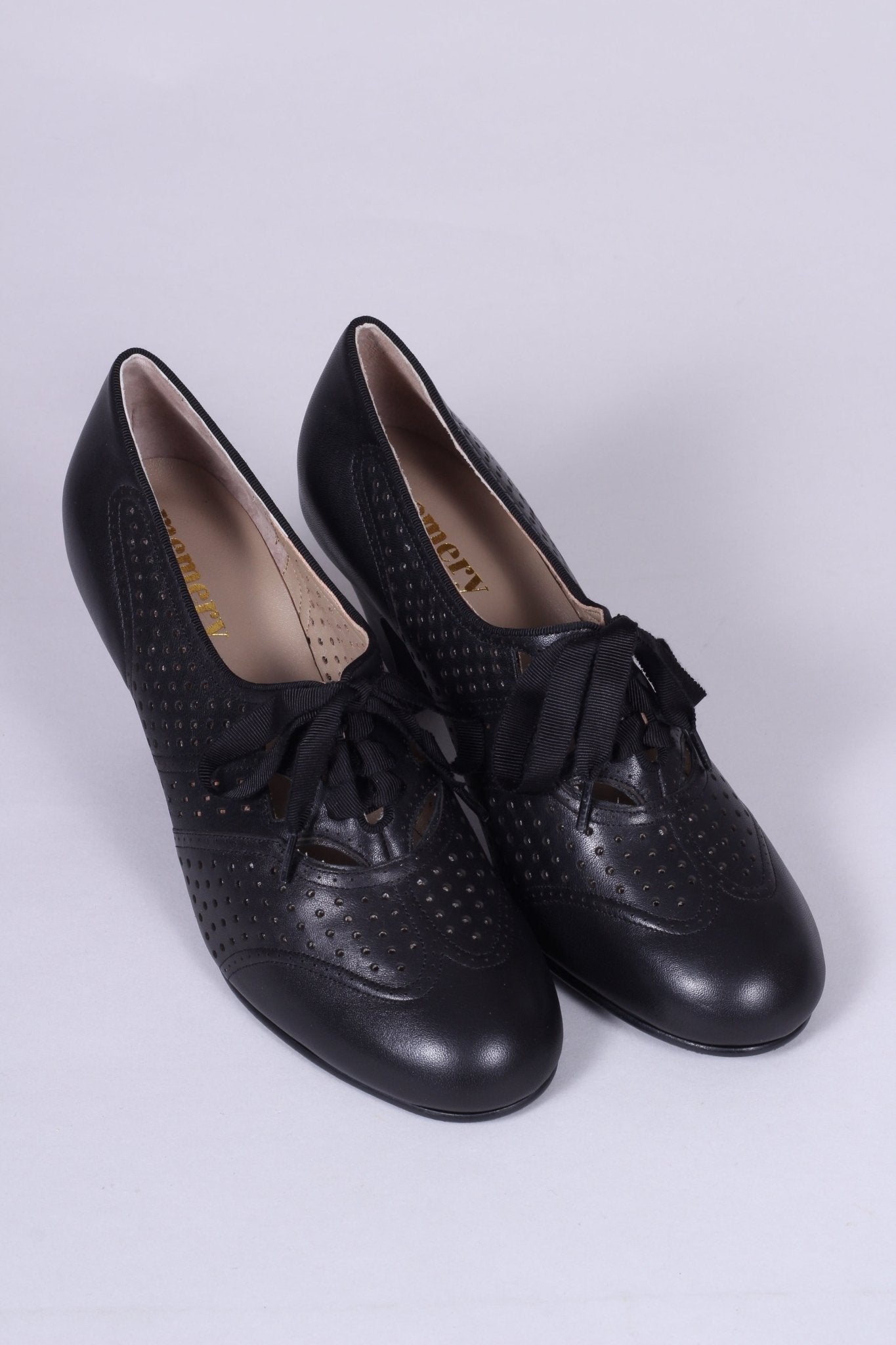 Early 1930s oxford high heels- Black - Marie