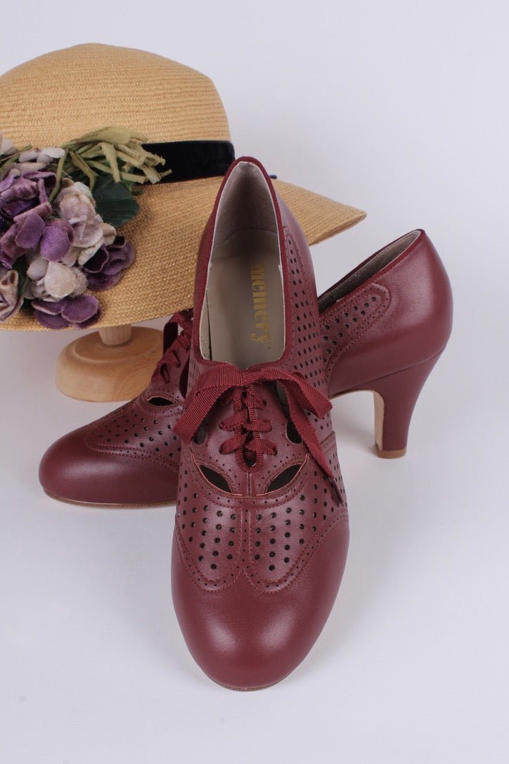 Early 1930s oxford high heels- Brown-red - Marie
