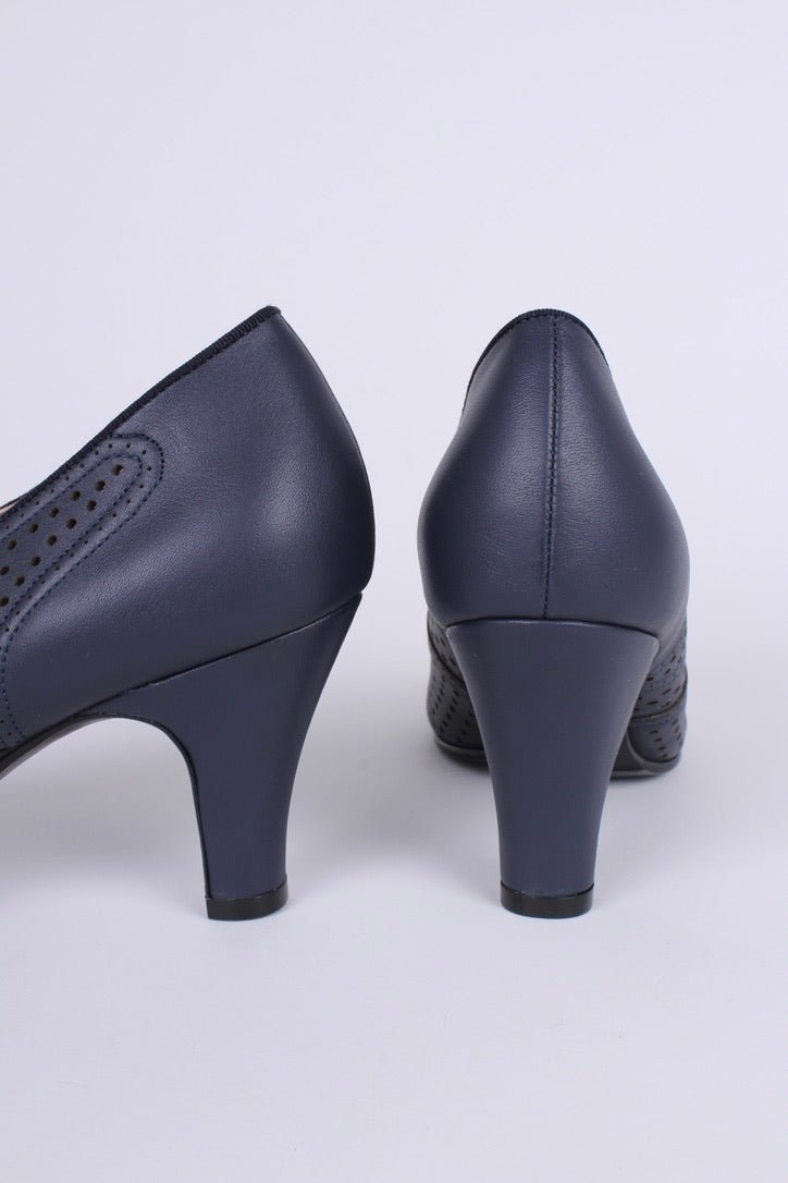 Early 1930s oxford high heels- Navy - Marie