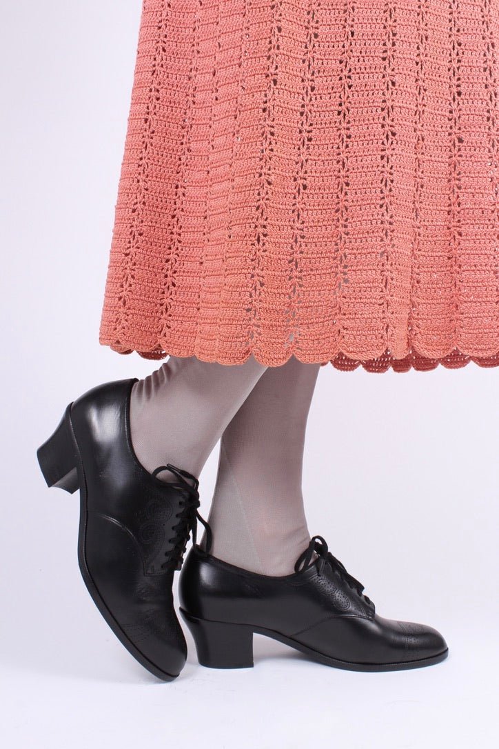 Classic 1930s Oxfords - Black- Juliette