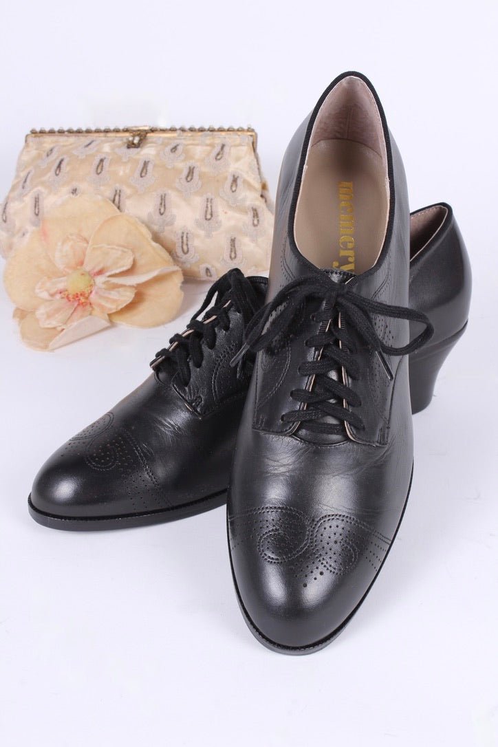 Classic 1930s Oxfords - Black- Juliette