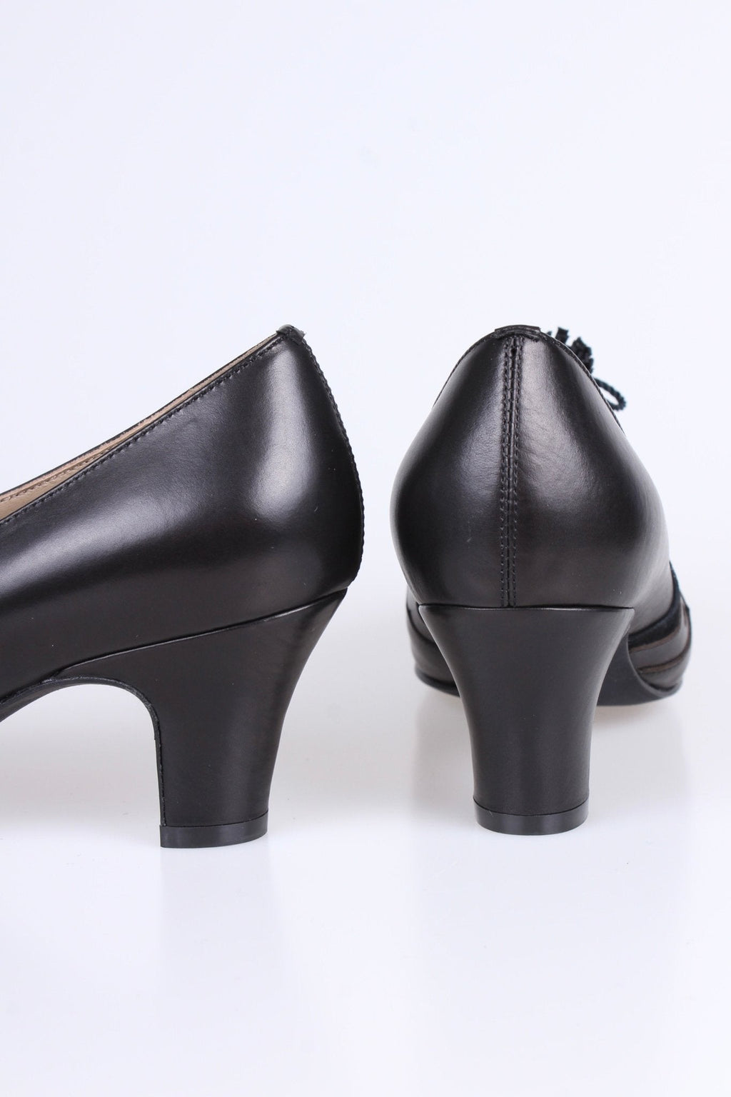 1930s everyday Oxford heels with tassels - Black - Mildred