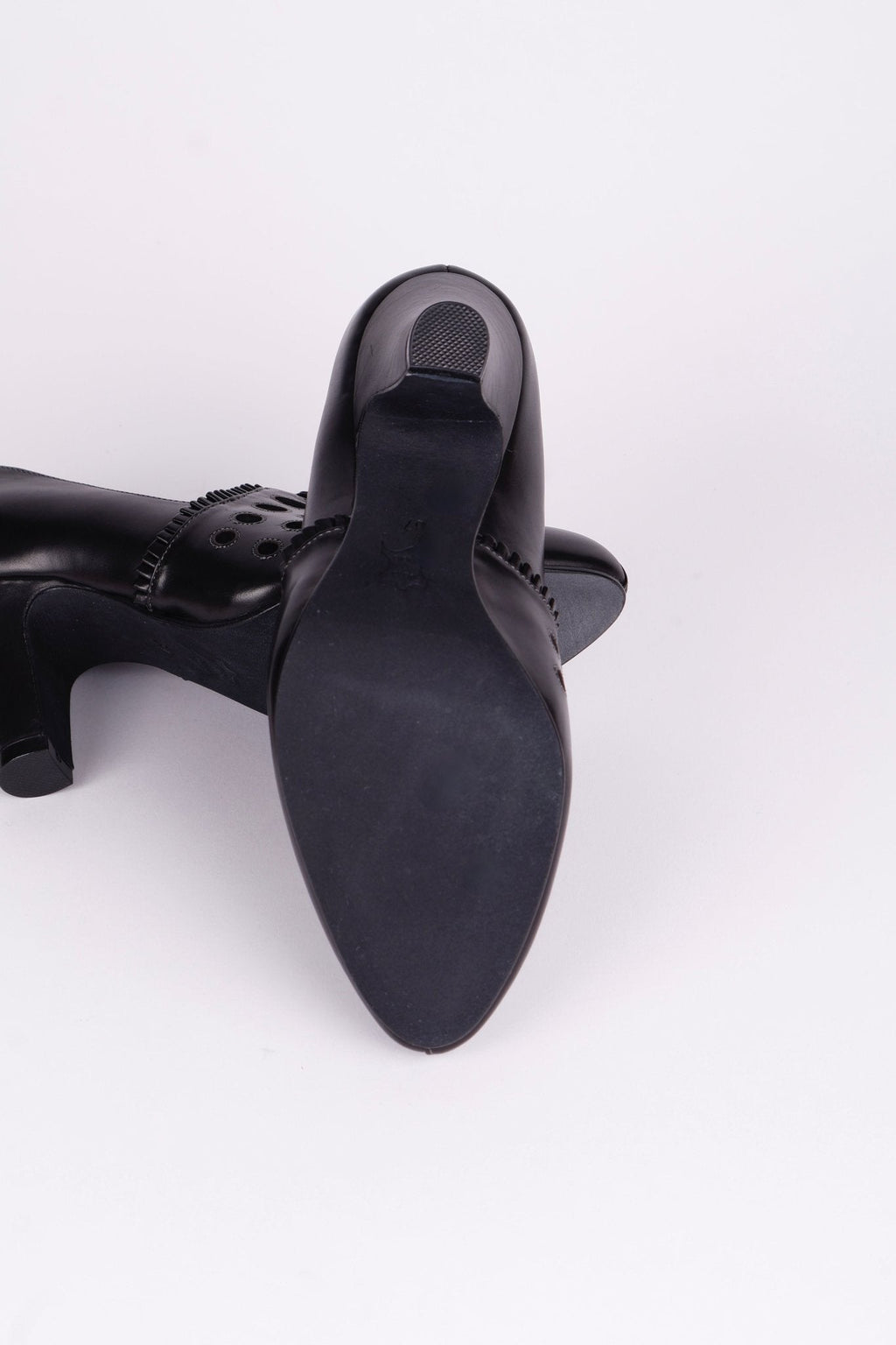 1930s pumps with decorations in suede - black - Stella