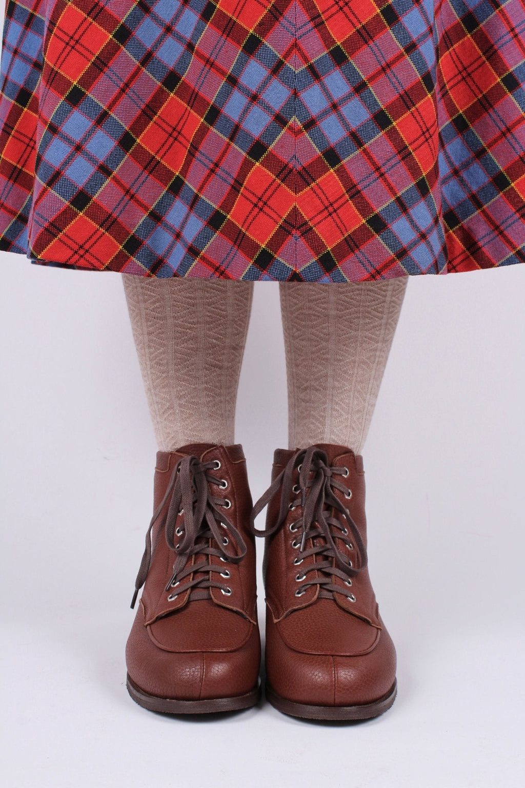 1930s and 1940s winter snow boots with Fur lining - Brown - Rita