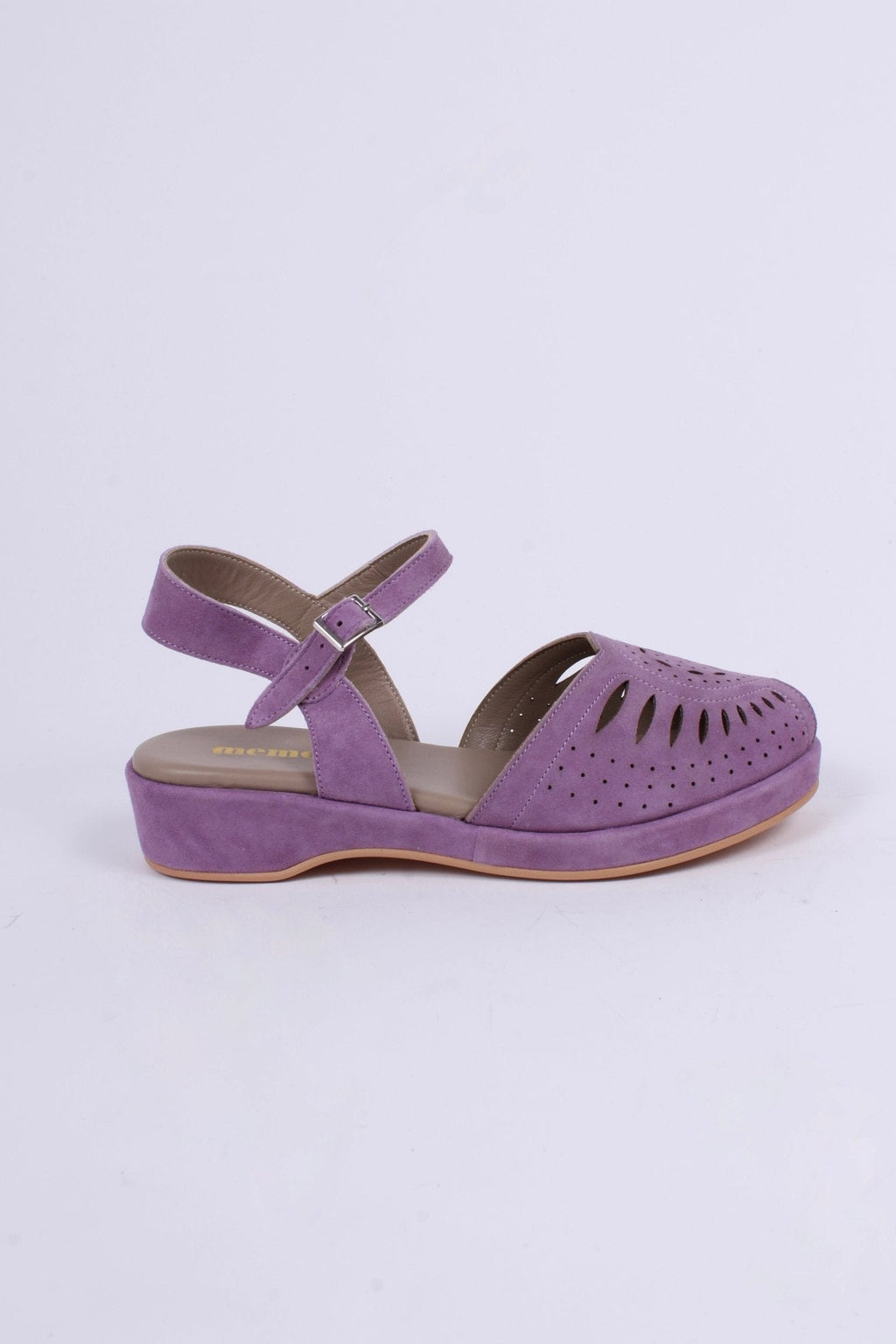1940s / 50s suede wedge sandals - Lavender - Ella