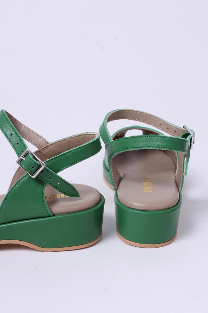 1940s / 50s summer wedge sandals - Green - Sidse