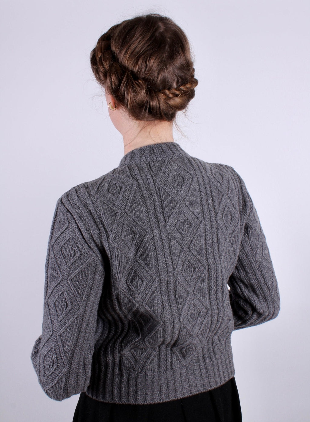 1940s vintage style cardigan - Dark gray  - Ingrid