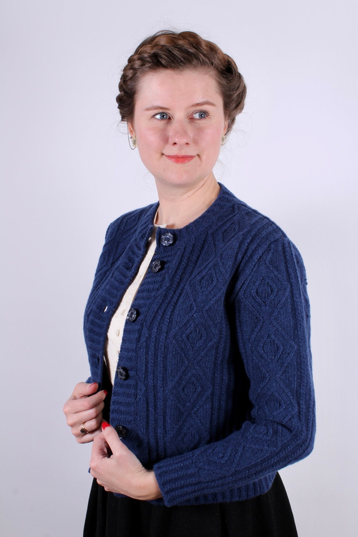 1940s vintage style cardigan - Navy blue - Ingrid