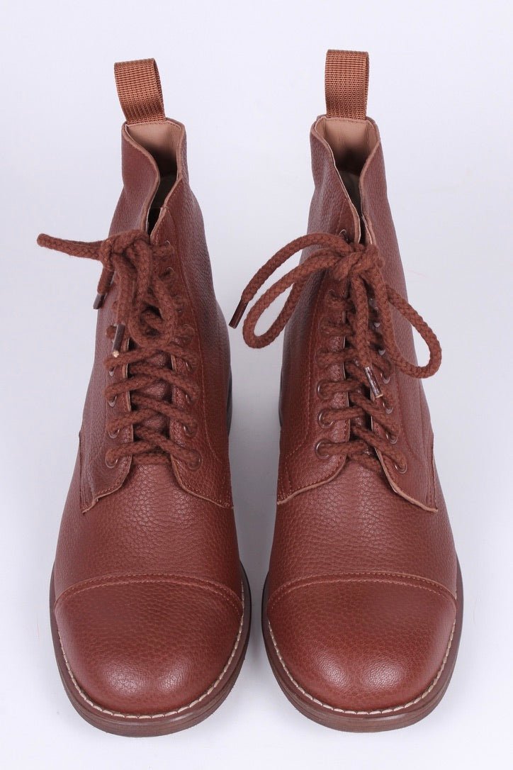 1940s Men's Military Boots - Brown - Robbie