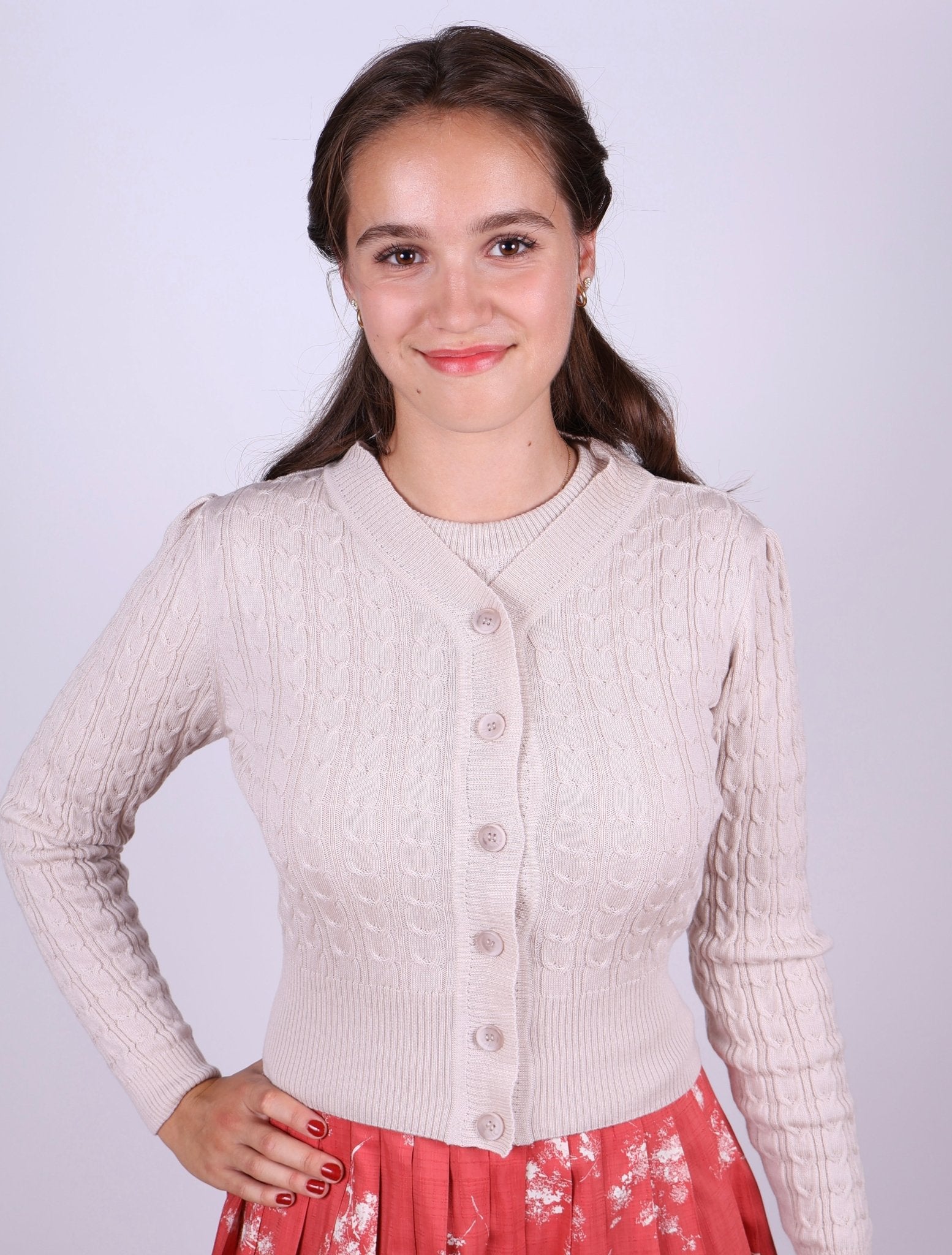 1940s style Cardigan - Cream - Joanne