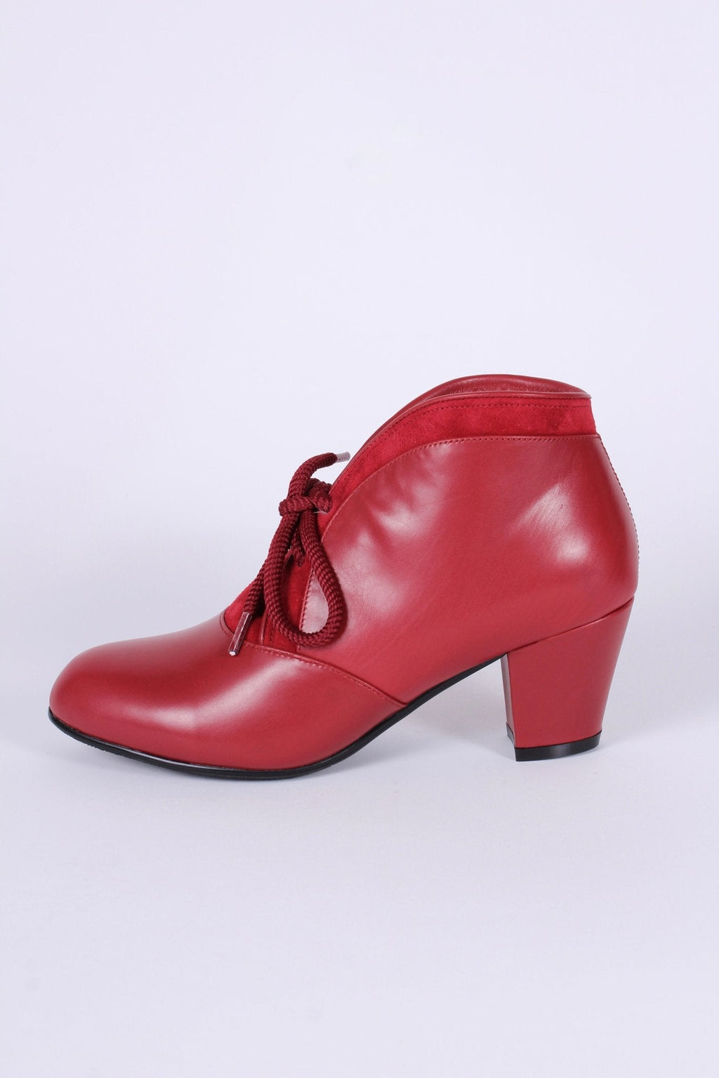 1940s / early 1950s winter ankle boots - Red - Lillie