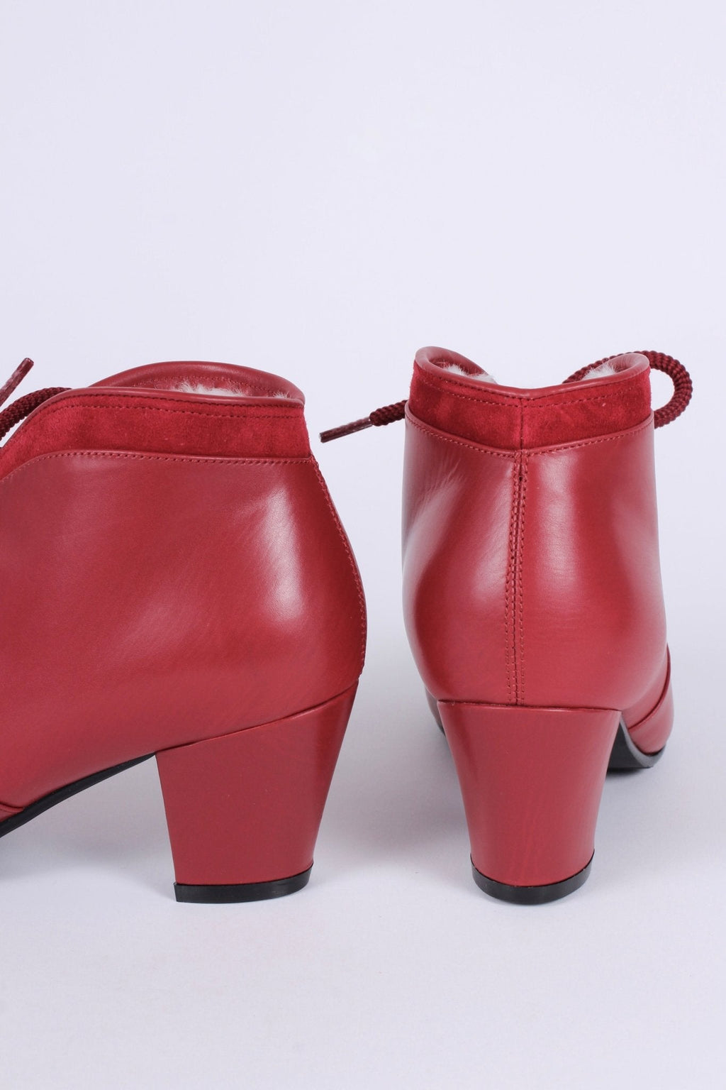 1940s / early 1950s winter ankle boots - Red - Lillie