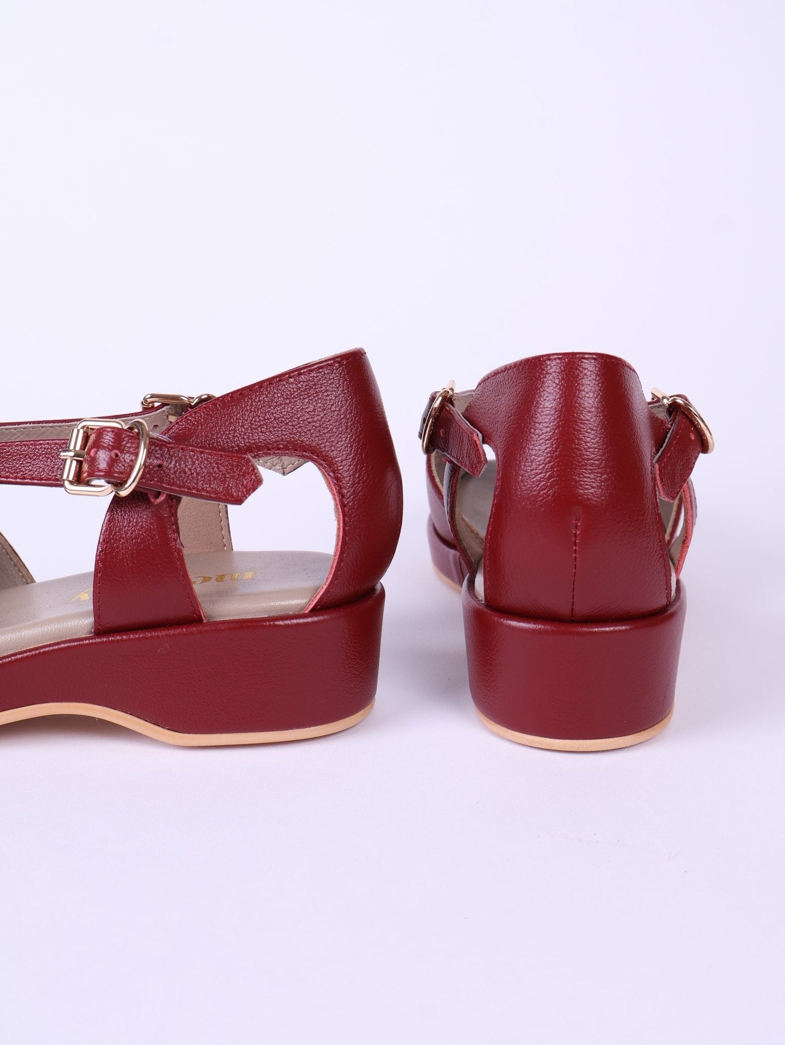 1940s summer sandals - Red - Katharine