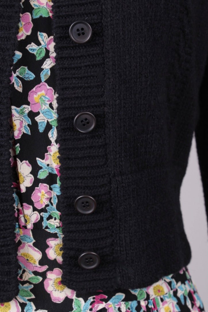 1940s vintage style cardigan - Black - Vera