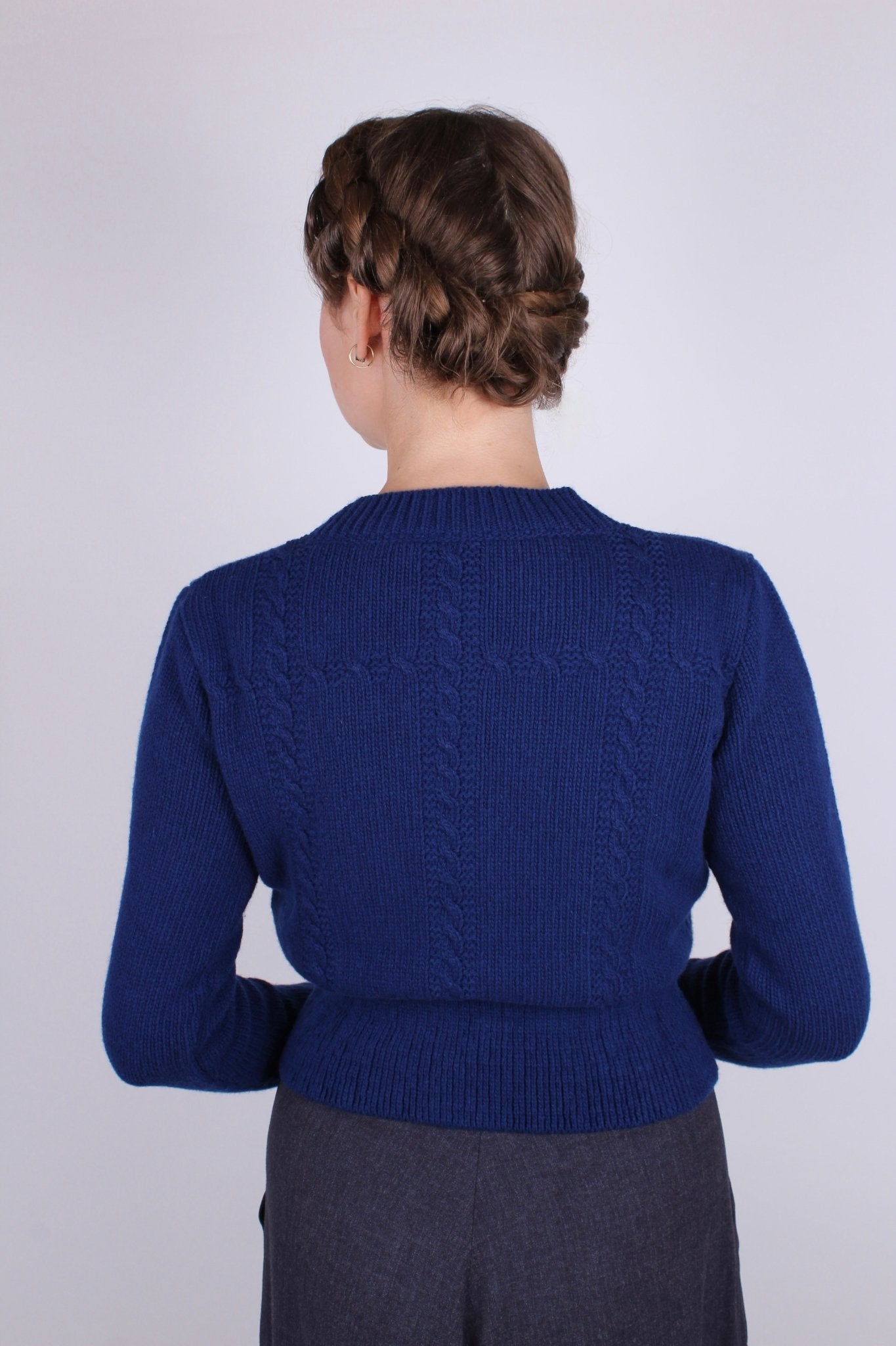 1940s vintage style cardigan - Blue - Vera