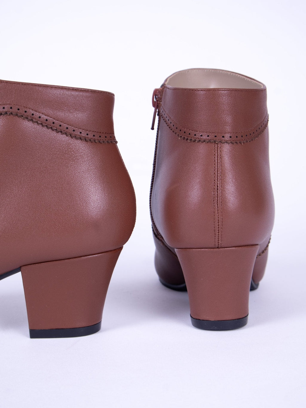 1940s Winter Ankle Boots – Brown – Marion