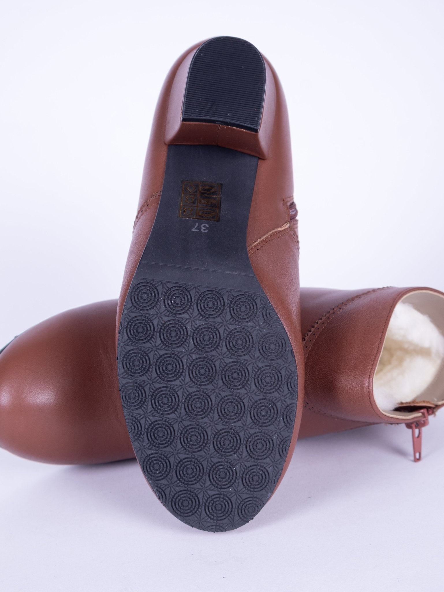 1940s Winter Ankle Boots – Brown – Marion