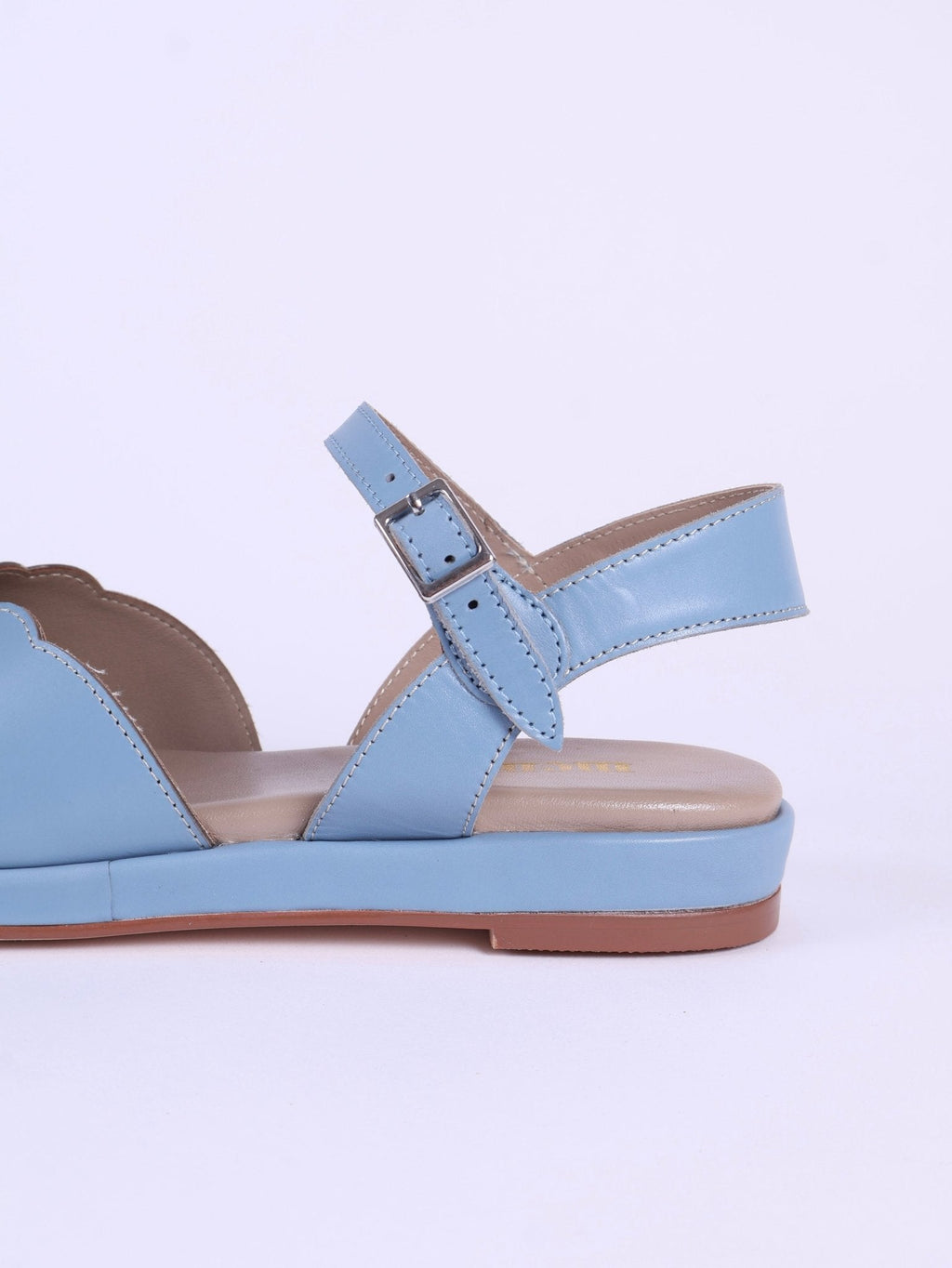 1950s sandals with claud-shaped pattern - Blue pastel- Joy
