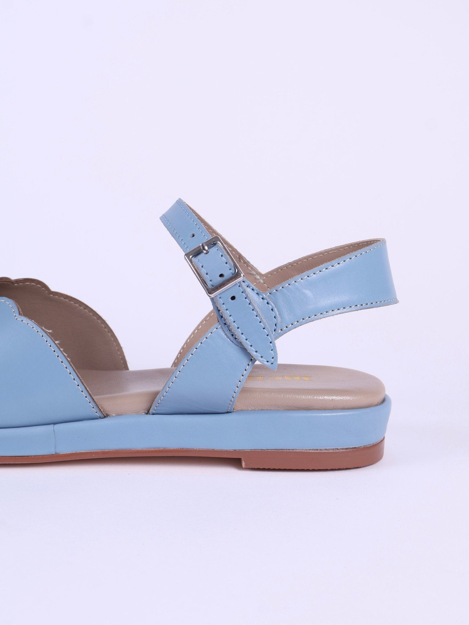 1950s sandals with claud-shaped pattern - Blue pastel- Joy