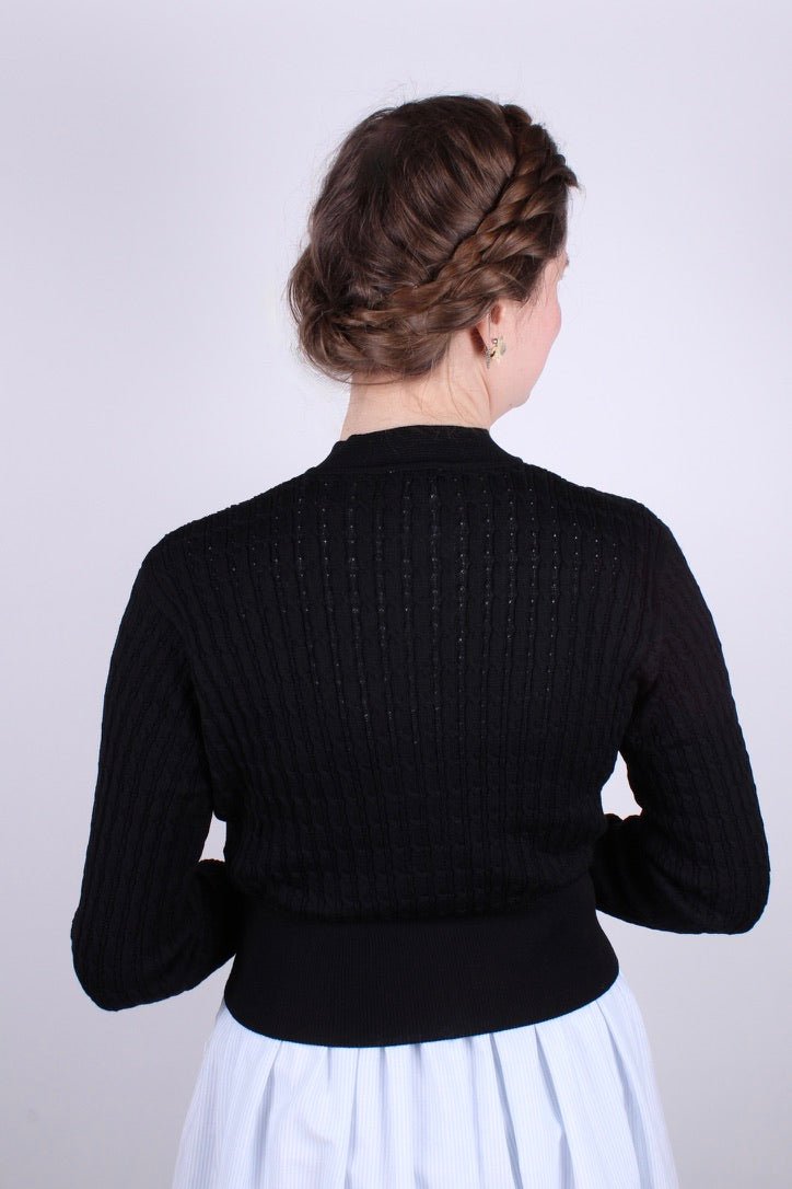 1950s vintage style cardigan - Black - Agnes