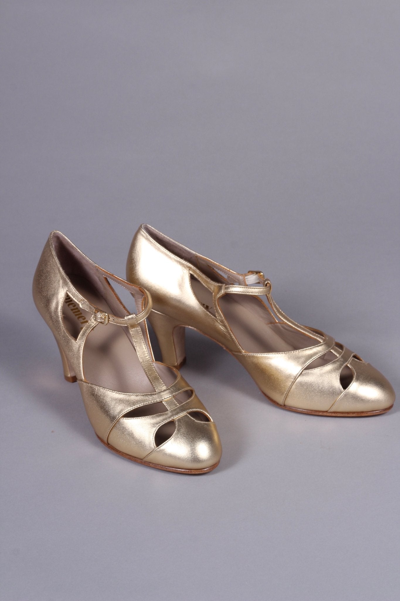 Early 1930s  Art Deco evening sandals - Gold - Helen