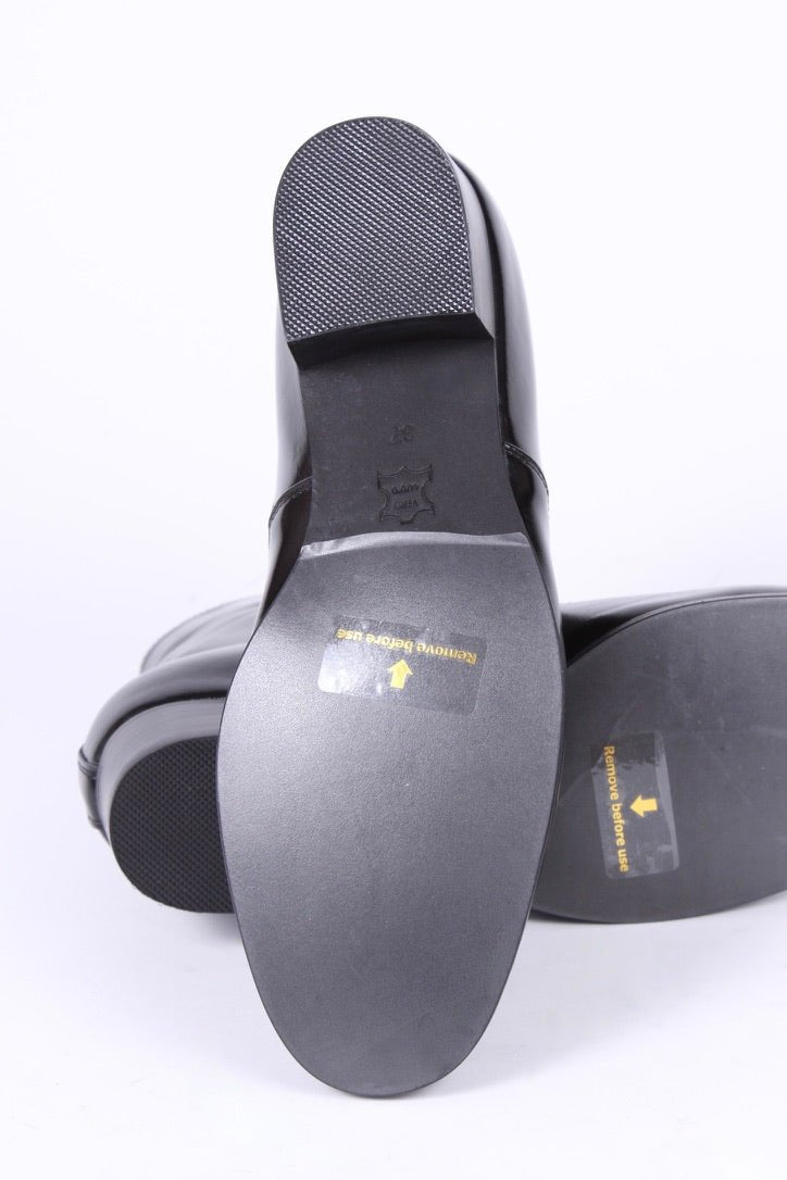 1910s / 1920s style everyday leather boot  - Black - Britta