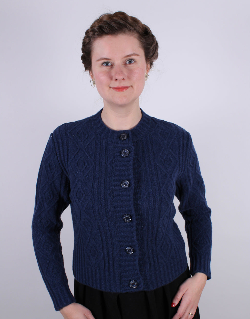 1940s vintage style cardigan - Navy blue - Ingrid
