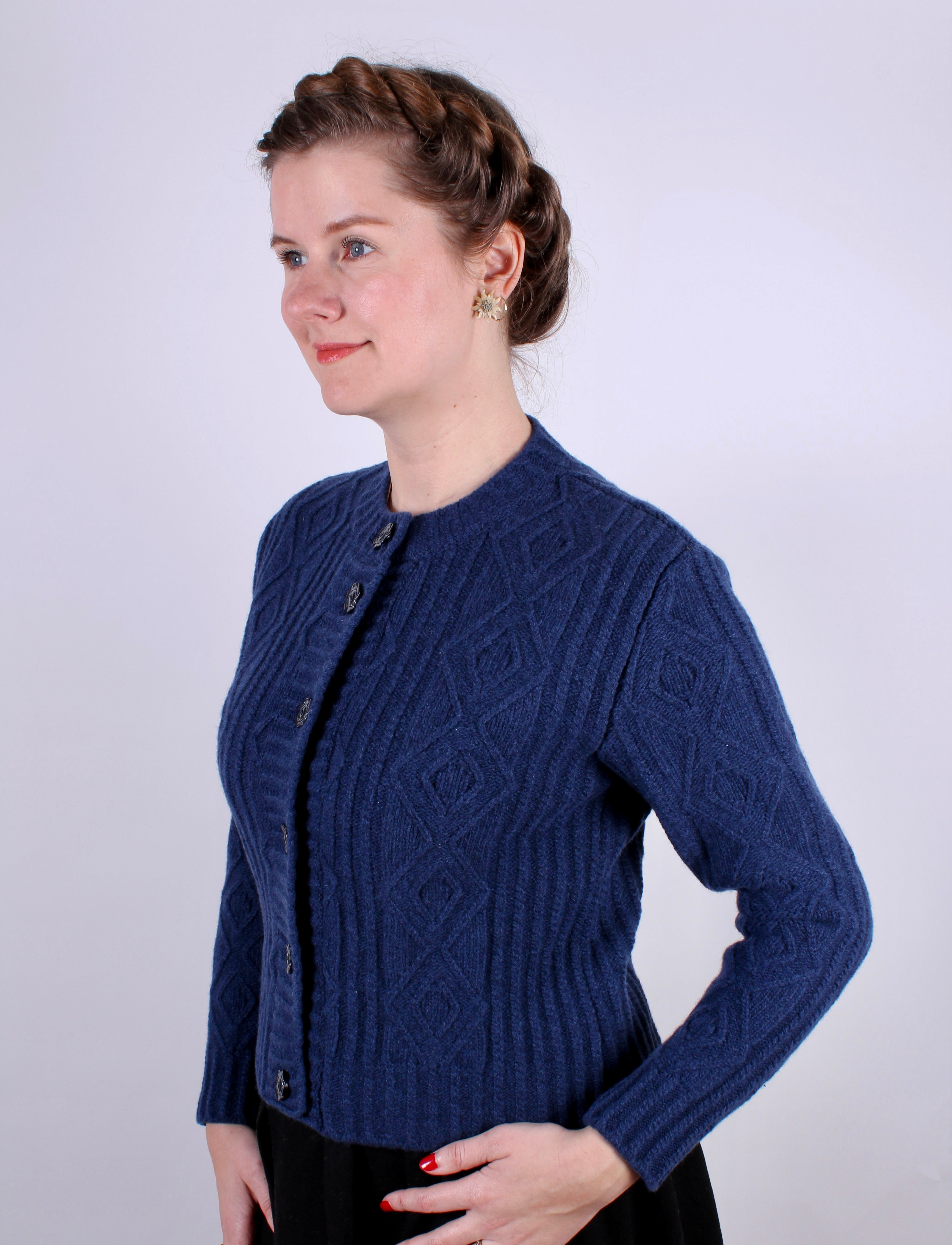 1940s vintage style cardigan - Navy blue - Ingrid