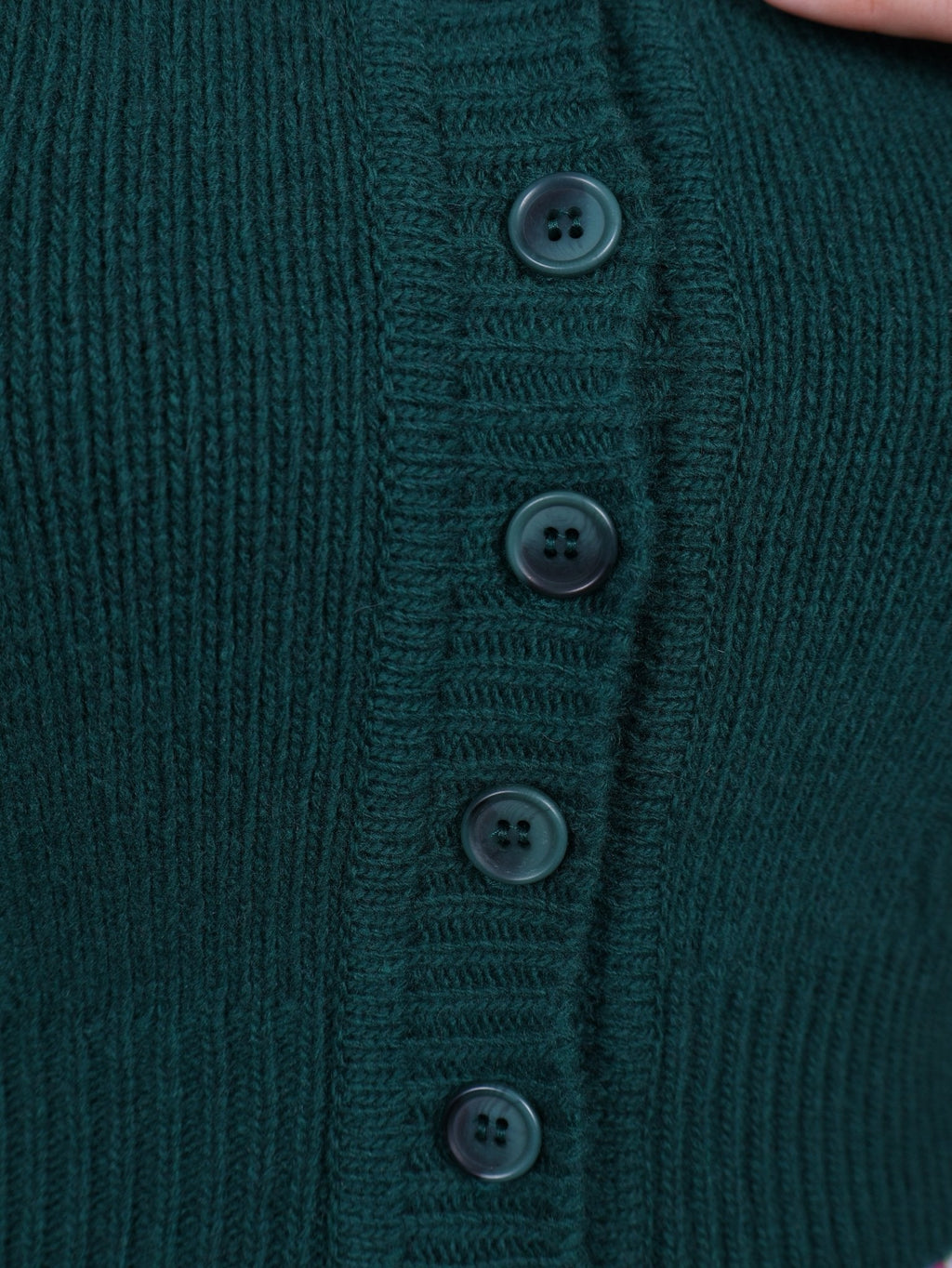 Cute and feminine cable knit 1940s cardigan - Merino - Emerald green - Astrid
