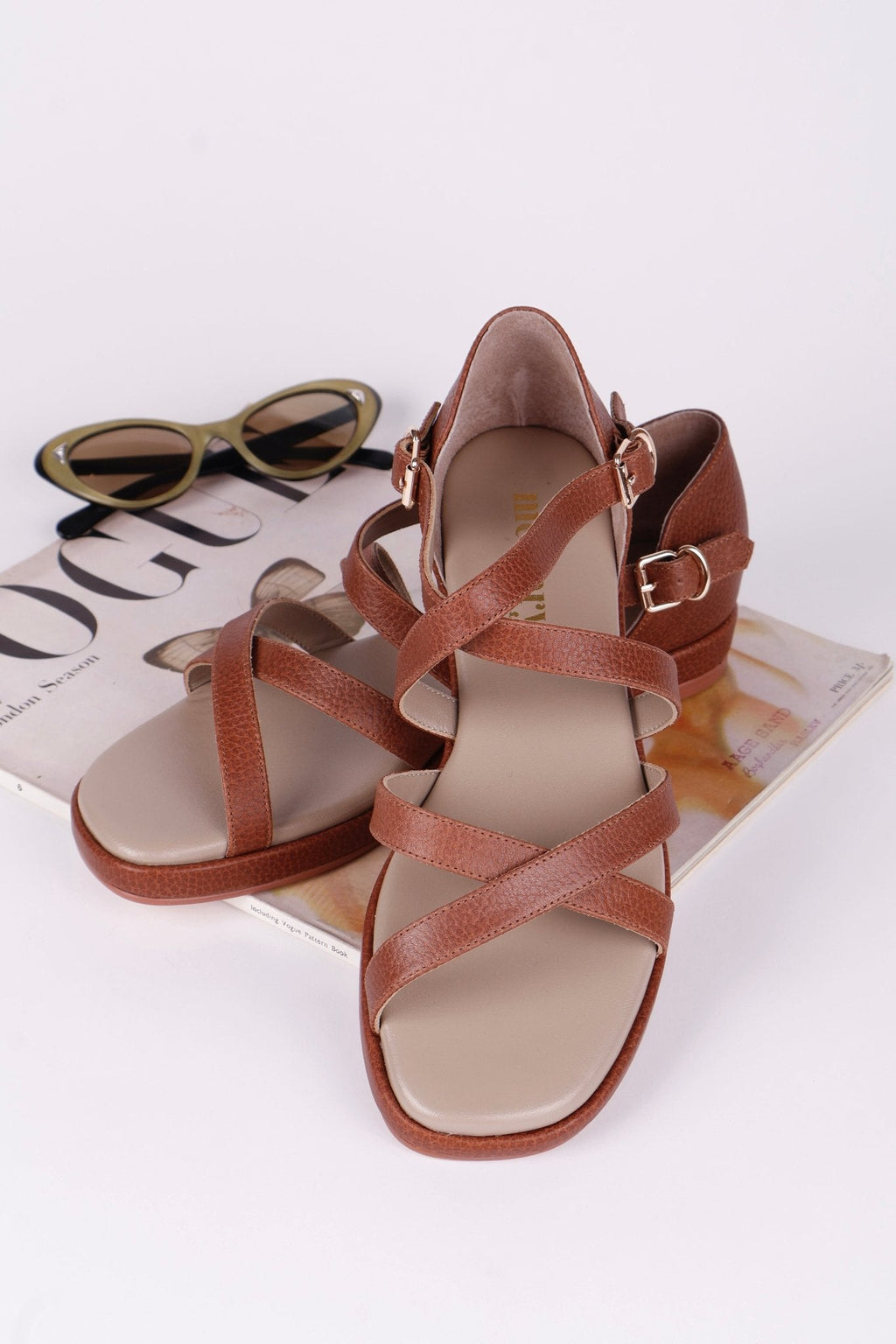 Early 1950s summer sandals - Brown - Sophia