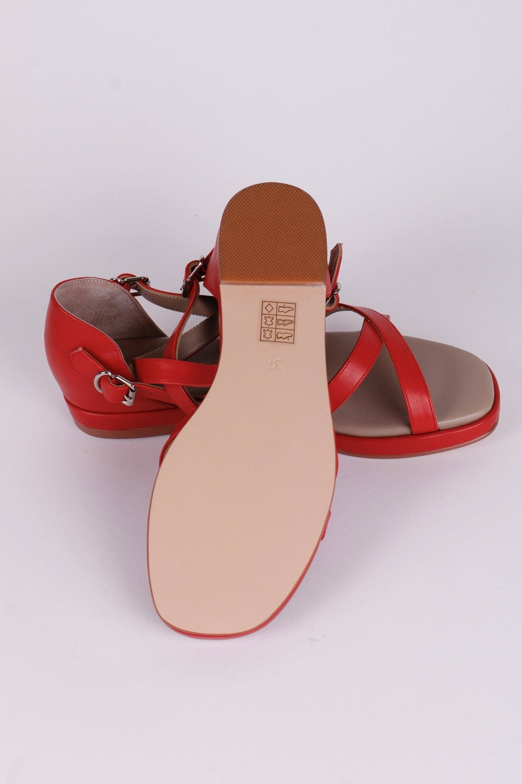 Early 1950s summer sandals - Red - Sophia