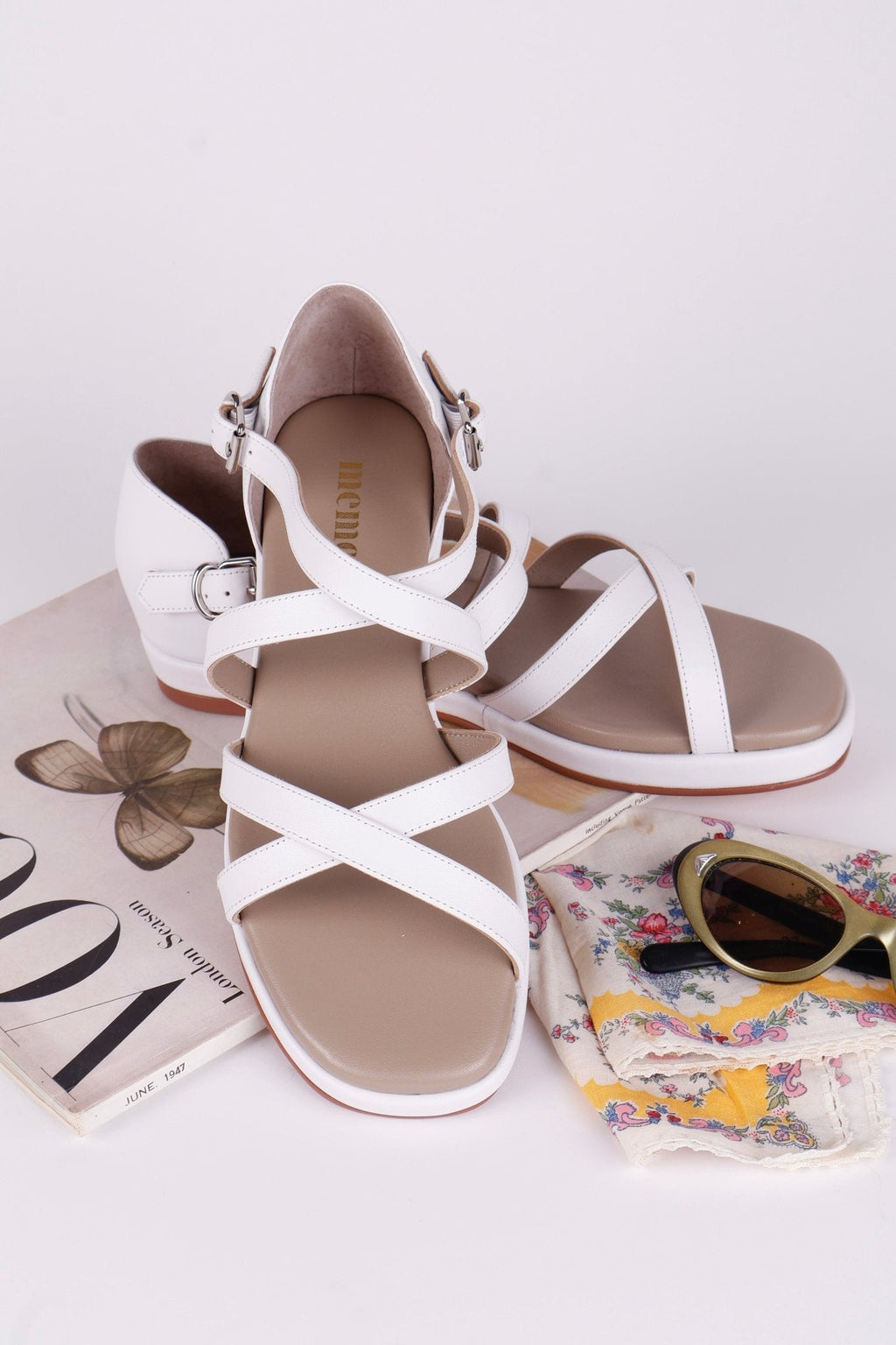 Early 1950s summer sandals - White - Sophia