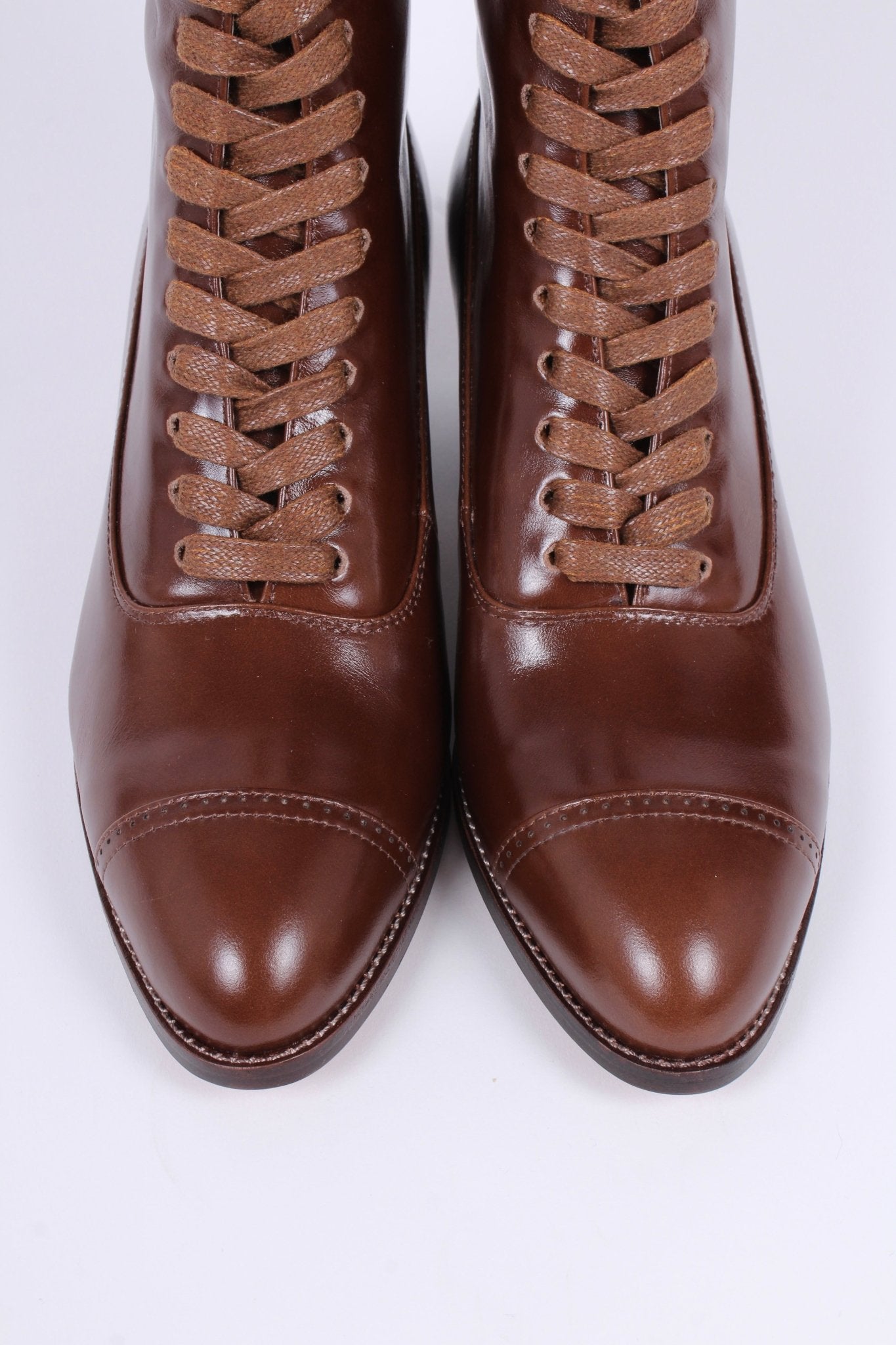 Edwardian everyday walking boot, 1910 - Brown - Alice