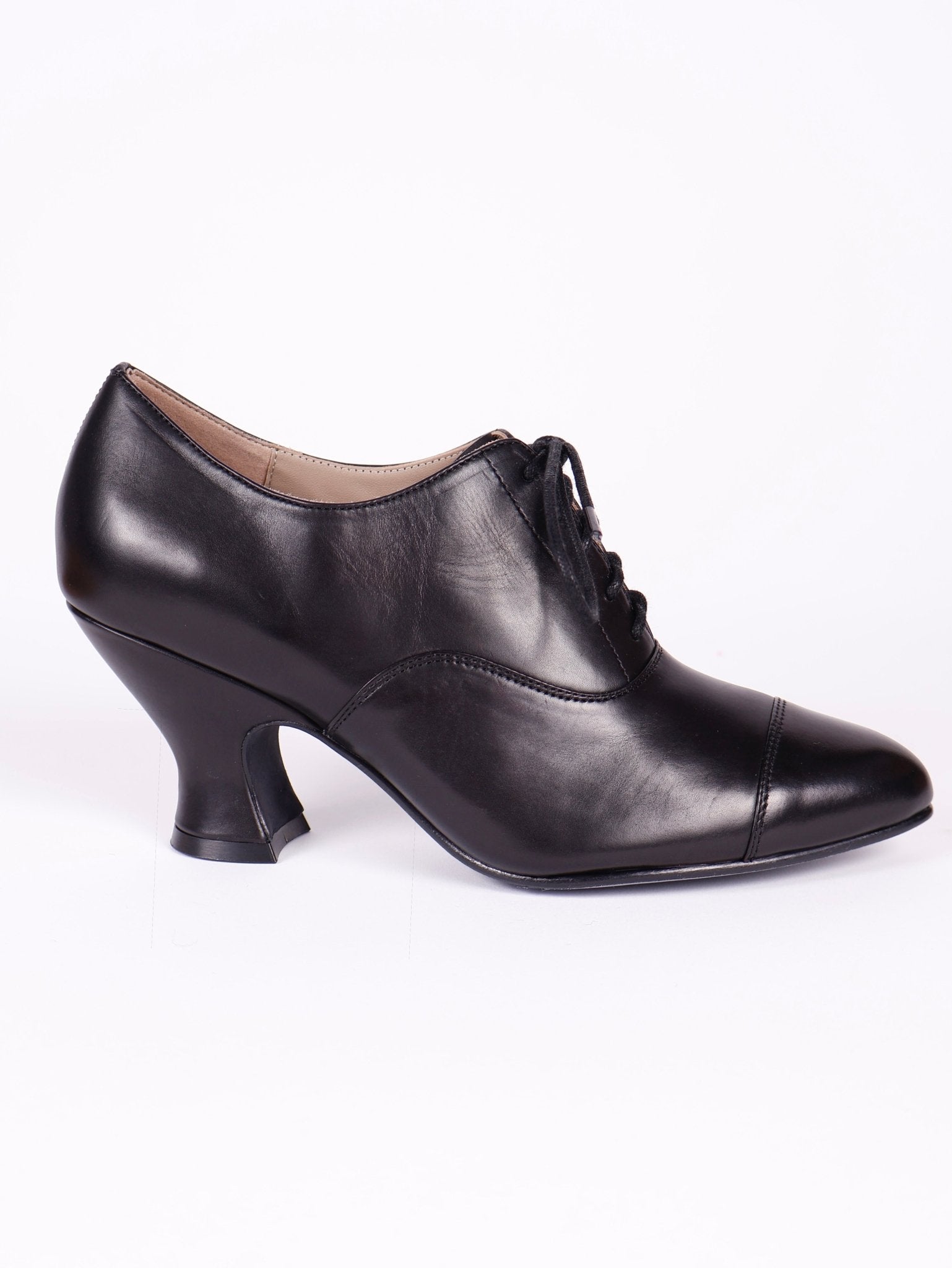 Edwardian Oxford shoe with pompadour heel - 1900 - Black - Bertha