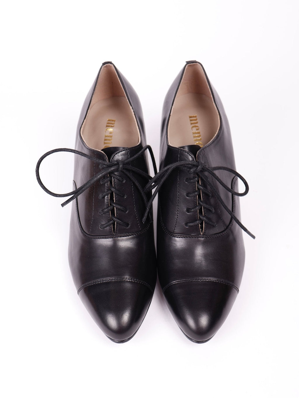Edwardian Oxford shoe with pompadour heel - 1900 - Black - Bertha