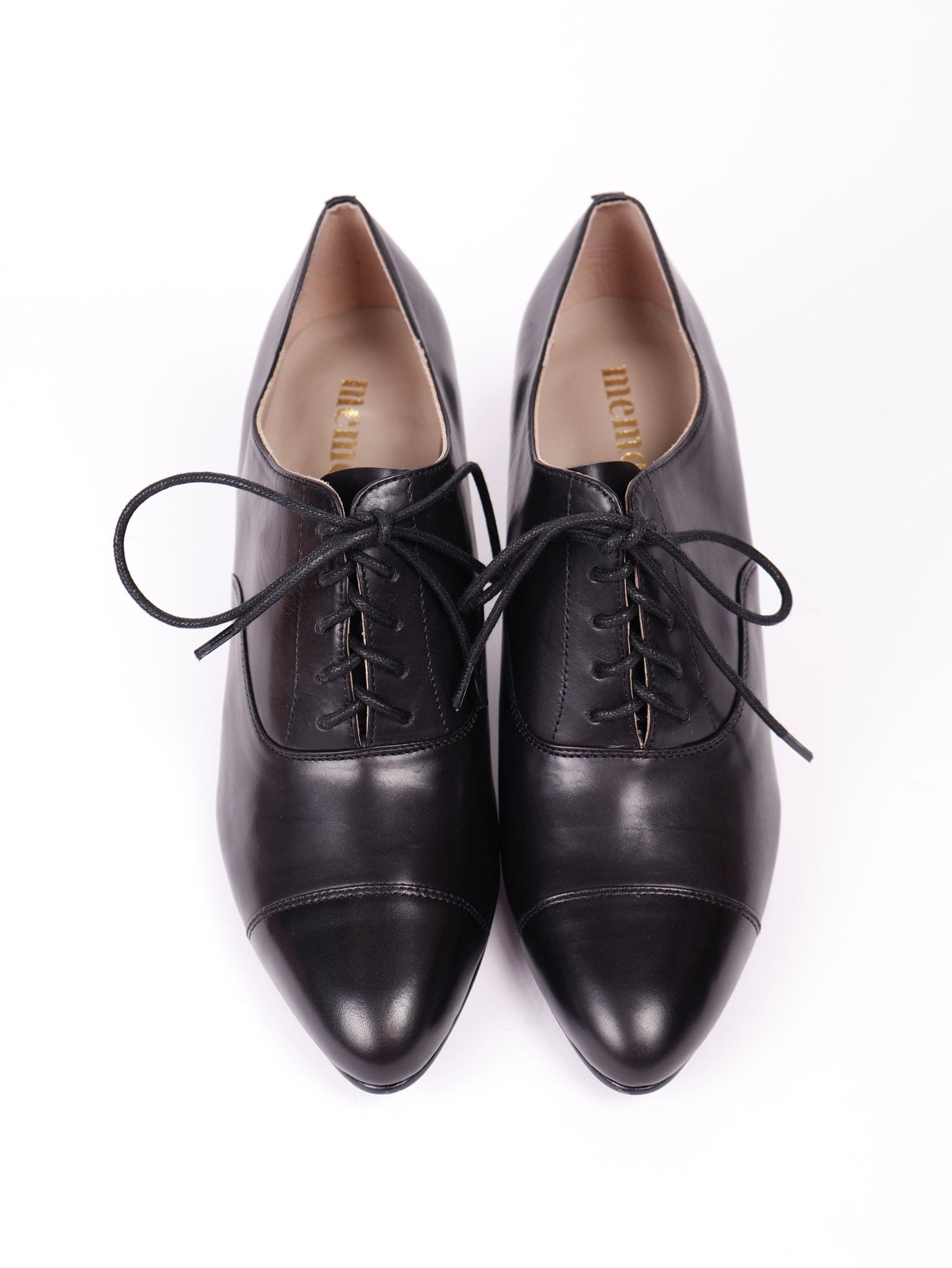 Edwardian Oxford shoe with pompadour heel - 1900 - Black - Bertha