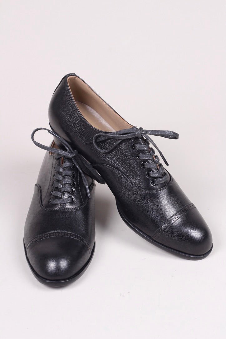 Edwardian style Oxford shoe, 1900-1920 - black - Florence