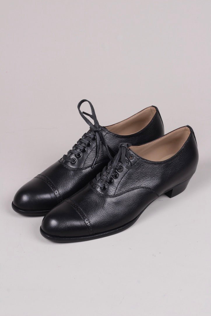 Edwardian style Oxford shoe, 1900-1920 - black - Florence