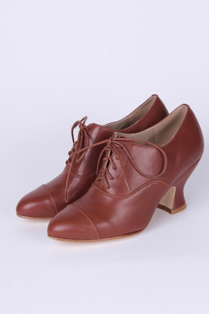 Edwardian Oxford shoe with pompadour heel - 1900 - Brown - Bertha